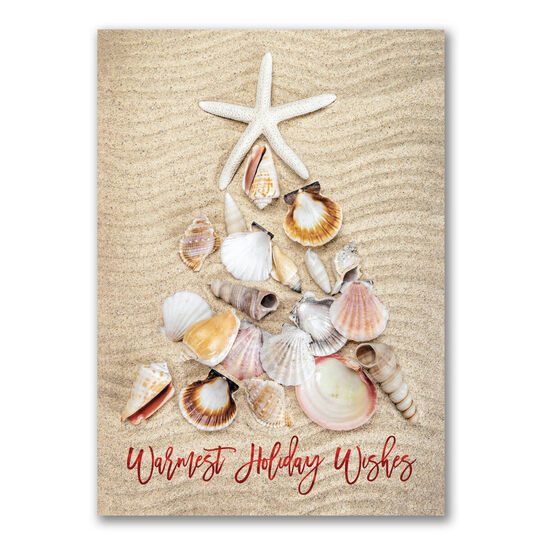 Beach Wishes Folded Holiday Cards